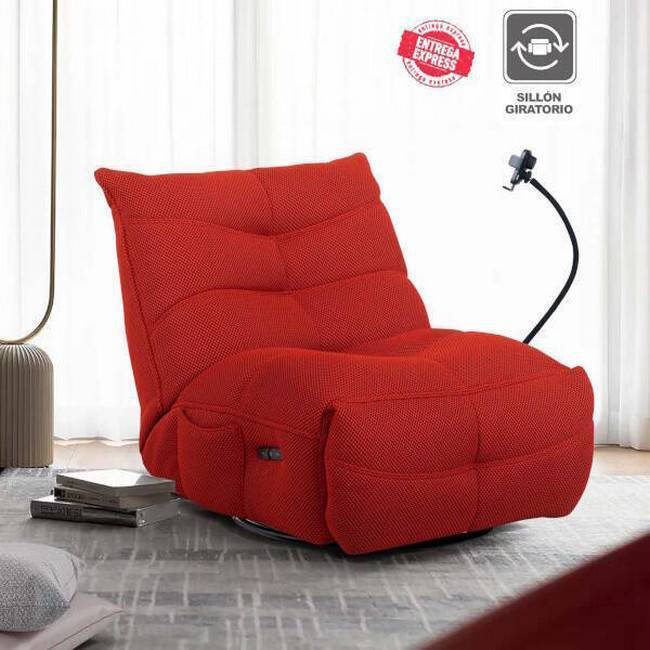  sillon modelo  dimian motor electrico y  cargador tela  color  rojo. Modelo 10145019000172