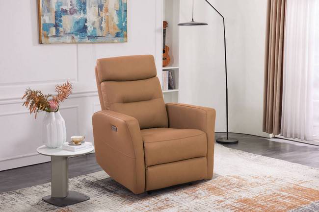  sillon modelo  morris piel  color  camel relax motor electrico. Modelo 10145019000190