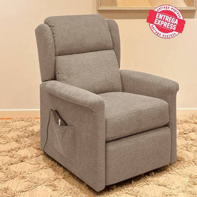  sillon relax modelo  kamba powerlift tela  color  gris. Modelo 10145046000040