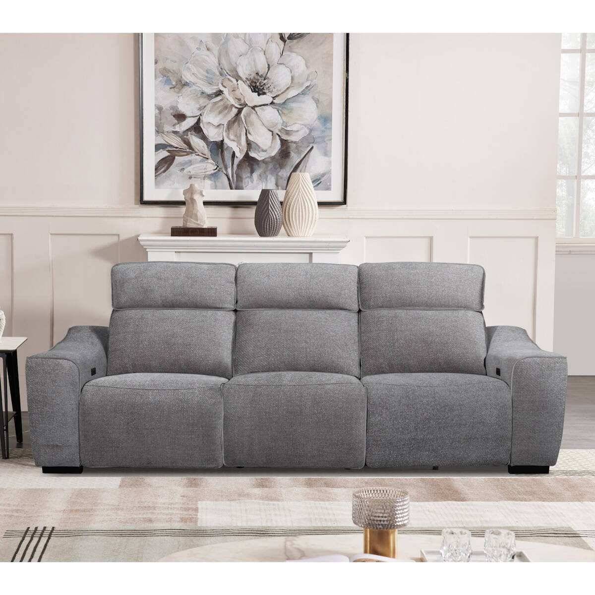  sofa 3 plazas maxi modelo kenzo tela color dark 2 relax electrico. Modelo 10145019000167