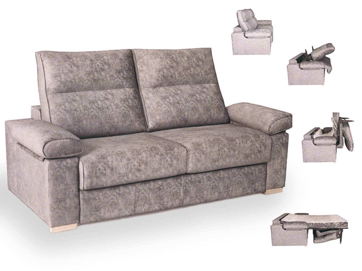  sofa cama de 205cm modelo de apertura italiana para colchon de 140 de hr densidad 30kg y grosor 16cm. Modelo SOFA-CAMA-JERRY-MDL