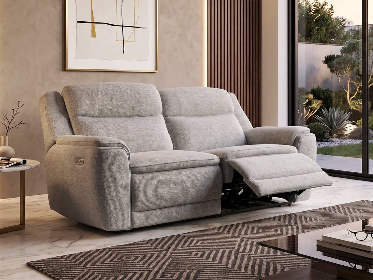  sofa relax con 3 motores en cada modulo, cabezal, lumbar y asiento. Modelo SOFA-RELAX-SIREL-NKR