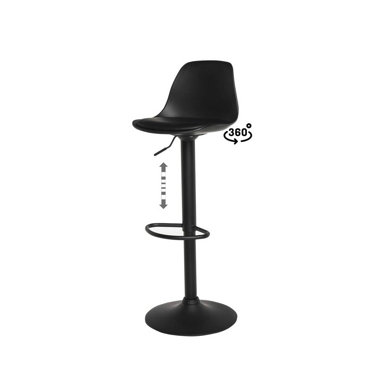  taburete regulable sadie negro. Modelo 00SL112901