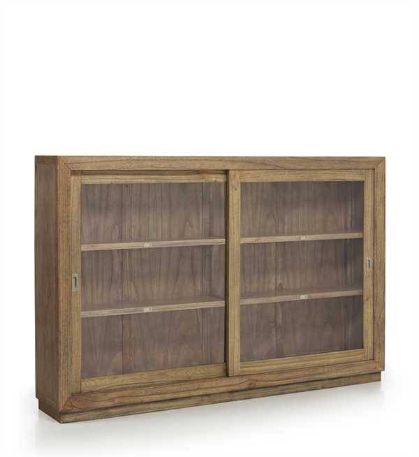  vitrina merapi 2 puertas correderas 2 estantes 200x40x132. Modelo 302013