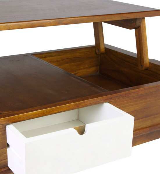  mesa centro artic 2 cajones top elevable 115x60x45-65. Modelo 317016, imagen 5