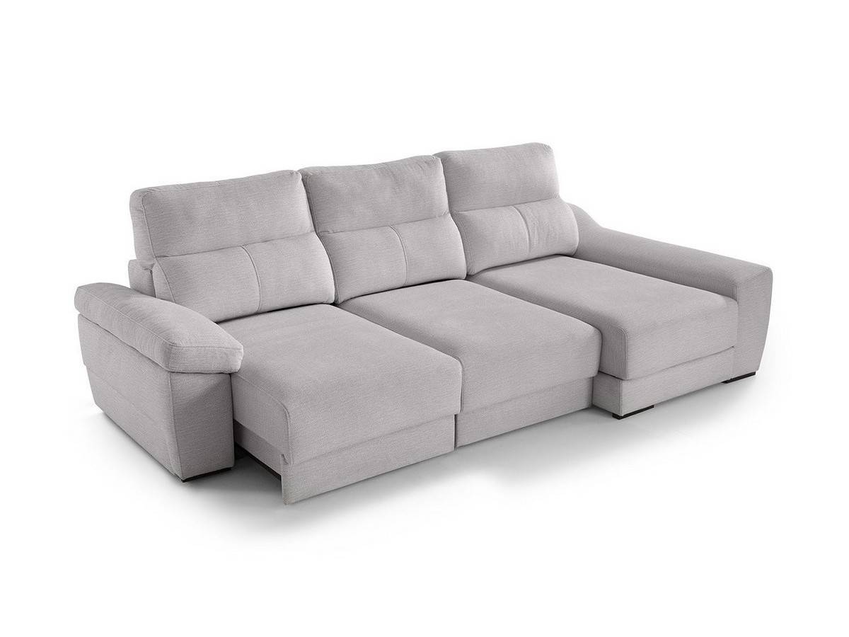  chaise longue darko 293 cm con asientos 35kg, muelles zz, respaldo reclinable y doble arcón deslizante con apertura manual.. Modelo CHAISE-DARKO-FTR, imagen 2