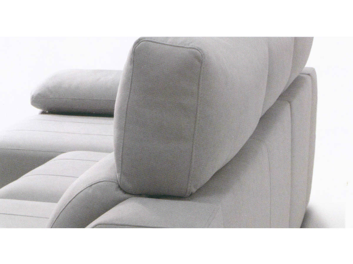  sofá chaise de 296 cm con asientos extensibles y arcón hidráulico deslizante en chaise con patas de madera beige.. Modelo CHAISE-VALKIRIA-FTR, imagen 4