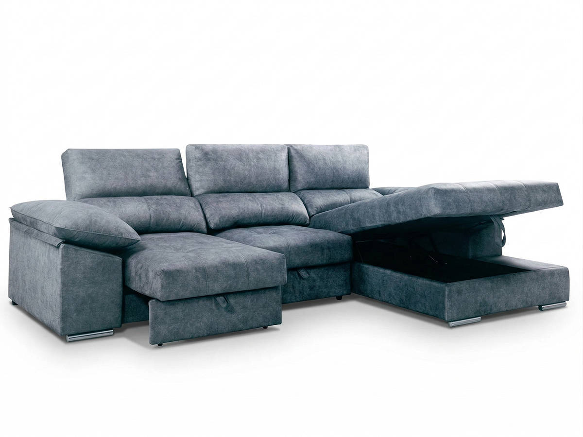  chaise entrega rapida 15 dias extensible de carro con arcon incluido y patas metálicas. Modelo CHAISE-ZEUS-TZ, imagen 2
