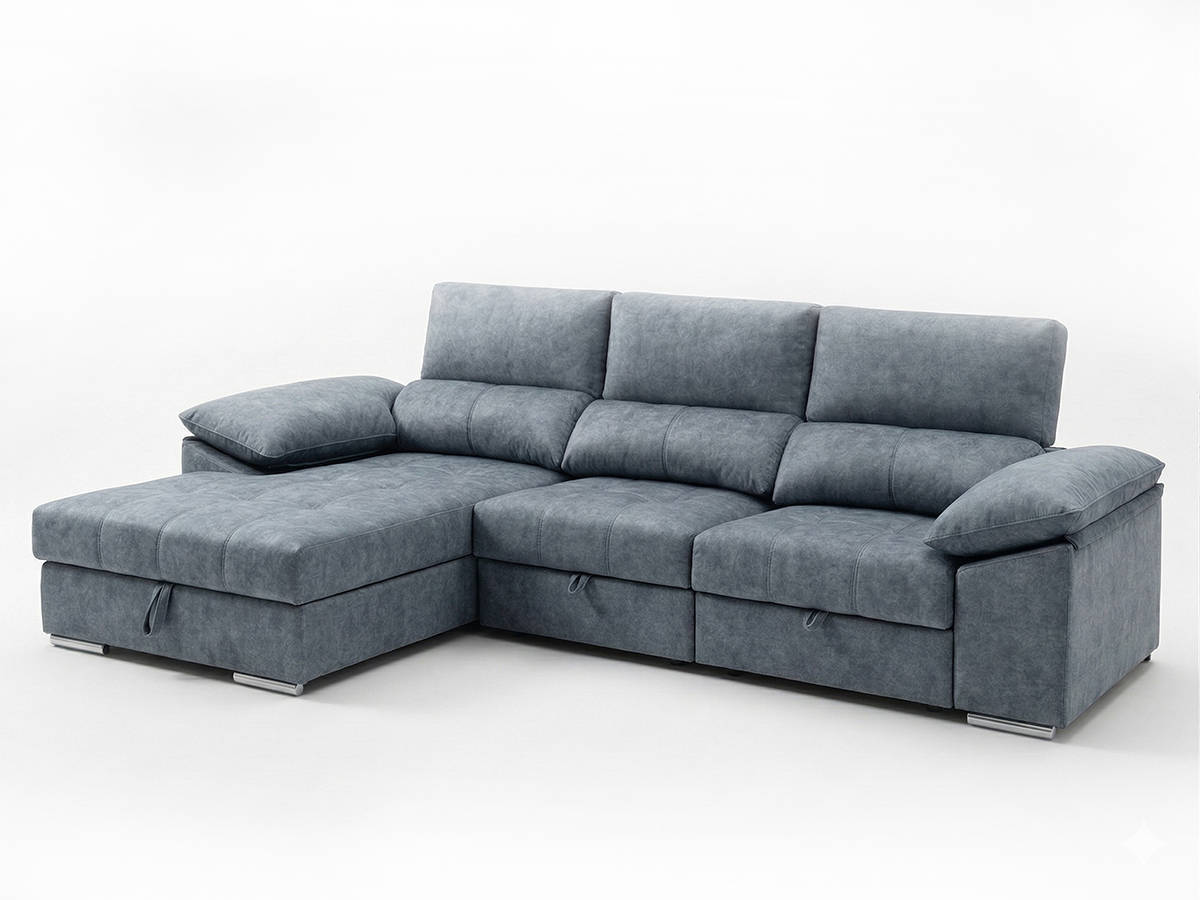  chaise entrega rapida 15 dias extensible de carro con arcon incluido y patas metálicas. Modelo CHAISE-ZEUS-TZ, imagen 6