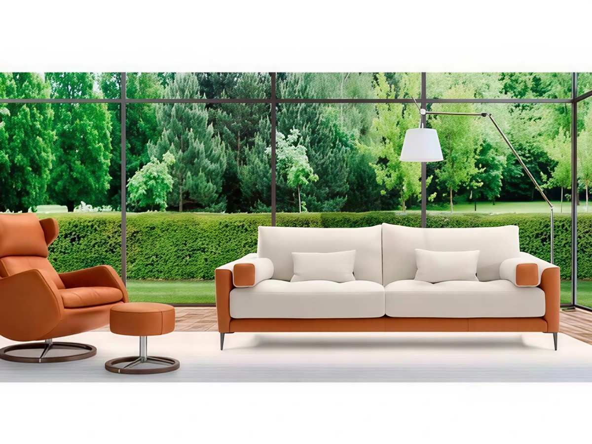  el sofá charlot de la nueva colección de divanistar presenta una estructura de bastidor metálico con muelles zig-zag y una estructura de brazos y respaldos de madera con partículas. los almohadones del asiento están hechos de almohadas en bulflex, una espumación celular avanzada que ofrece resistencia, adaptabilidad y transpirabilidad. los almohadones del respaldo están confeccionados con microfibra de tacto plumas. el sofá viene con patas metálicas tubo cuadrado de serie. el sofá charlot ofrece una sentada exigente y un equilibrio perfecto en el apoyo gracias a la tecnología de bulflex.. Modelo CHARLOT, imagen 4