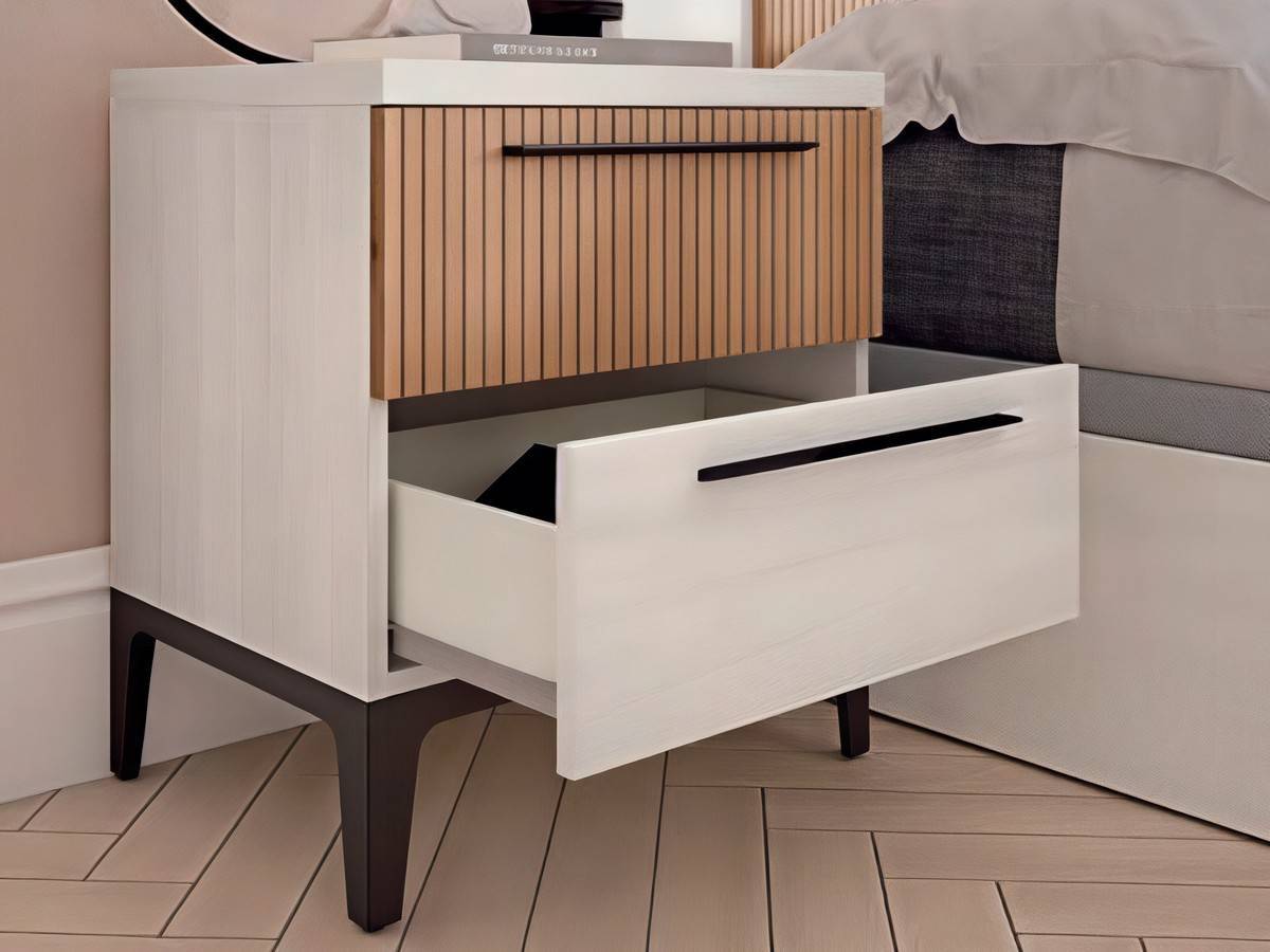  dormitorio moderno cabezal item mesitas ibi y patas citra. Modelo CRETAB-17, imagen 2