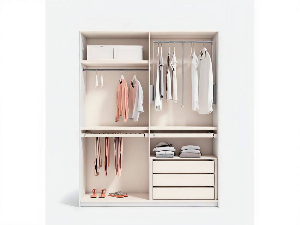  armario corredero dormitorio moderno dos puertas colgadas naturale bocamina. Modelo CRETAB-A09, imagen 2