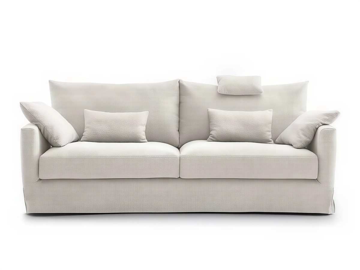  el sofá ds de la nueva colección cuenta con una estructura base metálica con muelles zig-zag y brazos y respaldos de madera de pino. su recubrimiento de espuma de poliuretano de 1,5 cm proporciona comodidad y soporte. los almohadones de los asientos están fabricados con bulflex, mientras que los almohadones del respaldo son de fibra de microfibra con tacto de algodón. además, el sofá es desenfundable completo con funda interior y presenta elegantes patas metálicas.. Modelo DS, imagen 4
