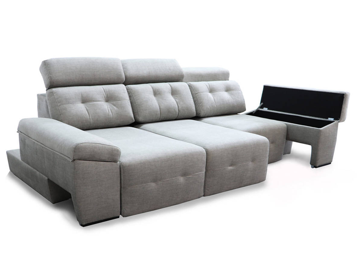 sofá modular eklipse de 280 cm con asientos de 35 kg y brazos deslizantes con arcón. abatible para almacen.. Modelo FTR-EKLIPSE, imagen 2