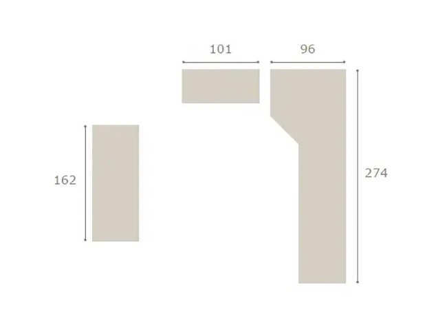   vestidor 2 armariadas con xinfonier y espejo   . Modelo GHIO-77, imagen 3