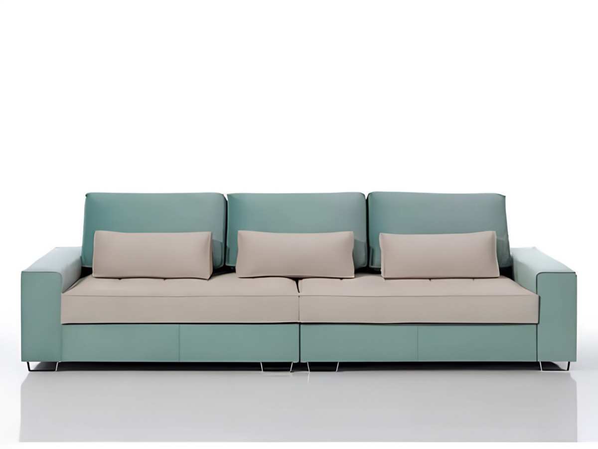  nuestros sofás modulares están diseñados para ofrecerte la máxima comodidad y versatilidad en tu hogar. cada módulo cuenta con un asiento doble ancho, lo que te brinda un espacio amplio y espacioso para sentarte y relajarte. además, el asiento está decorado con capitoné, un estilo clásico y elegante que agrega un toque de sofisticación al diseño del sofá. el respaldo del sofá es fijo y está compuesto por un cómodo cojín que brinda un soporte adecuado a tu espalda. este cojín está diseñado para mantener su forma y ofrecerte una sensación de comodidad durante todo el tiempo que estés sentado. los brazos rectos del sofá complementan su diseño moderno y contemporáneo, brindando un lugar cómodo para apoyar tus brazos mientras te relajas. además, las patas metálicas le dan un toque de estilo adicional y aseguran la estabilidad y durabilidad del sofá.. Modelo GM-CHAISE-IRENE, imagen 2