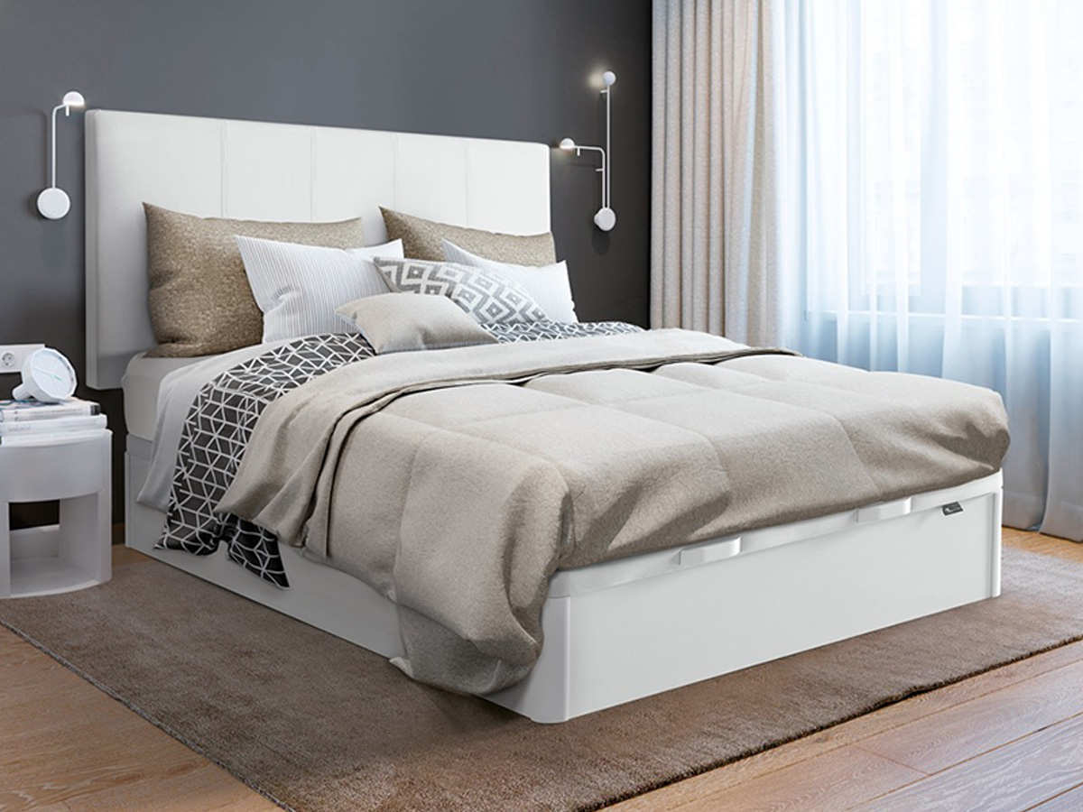  canape madera gran capacidad  apoyado al suelo sin patas, esquinas redondeadas en tapa y arcon y juntas de union reforzadas en madera maciza. Modelo HTI, imagen 5