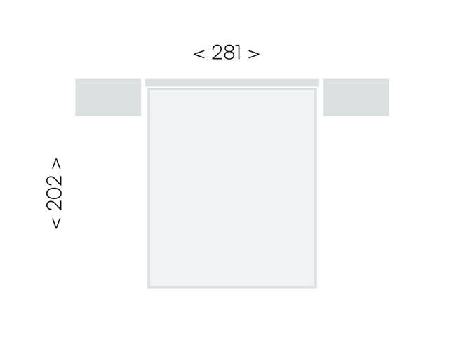 cabezal kane de 135-150 con mesitas 2 cajones de 60 y 4 patas ovaladas (abs) - diseñado para ofrecer comodidad y diseño moderno en dormitorios de matrimonio