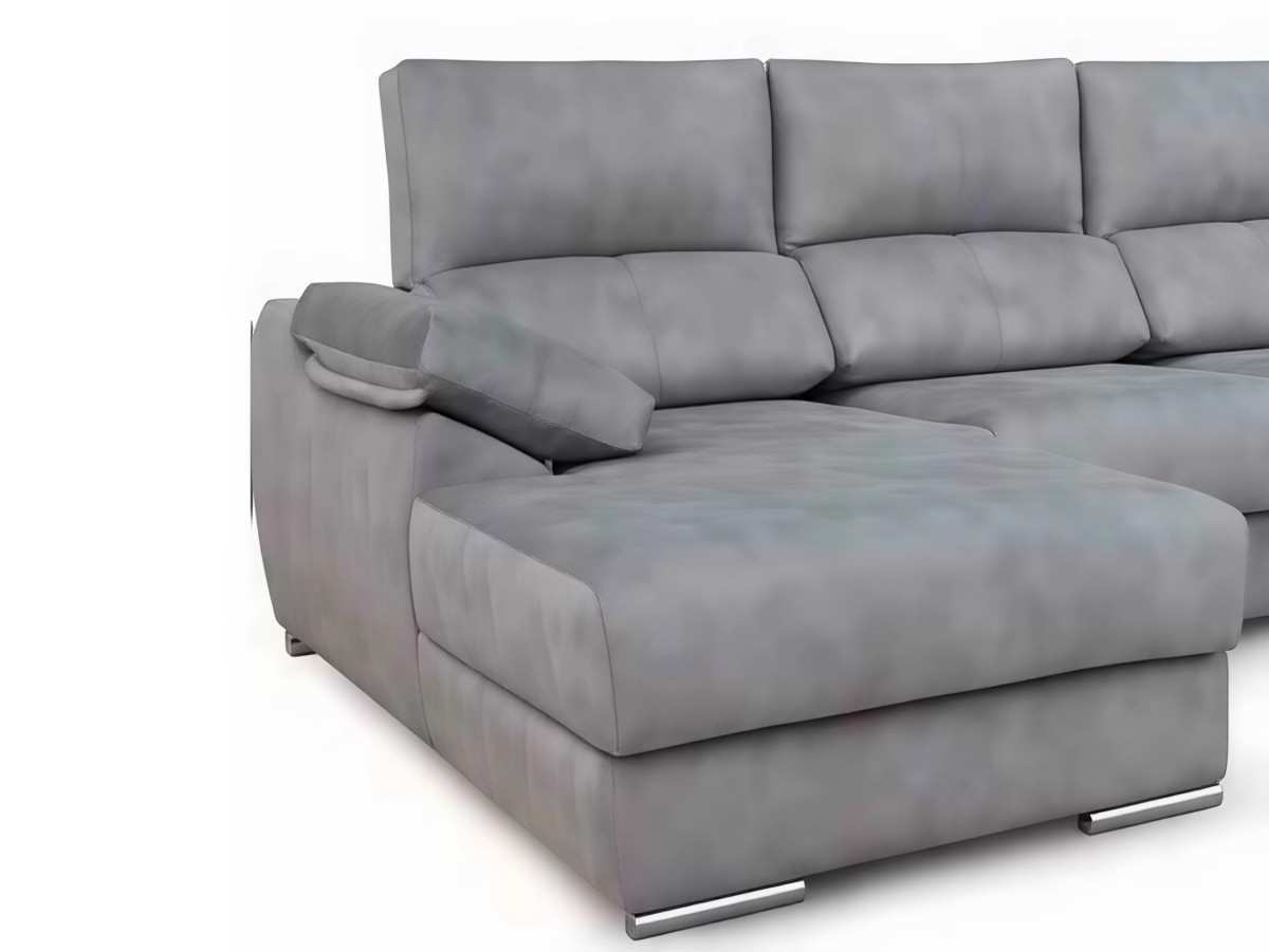  la rinconera africa es una opción ideal para optimizar el espacio de tu sala de estar. además de su diseño funcional, este sofá también ofrece una gran comodidad para que puedas disfrutar de momentos de relax.los asientos extensibles te permiten ajustar la profundidad del asiento, brindándote la posibilidad de encontrar la posición más cómoda para sentarte. esta característica es especialmente útil si deseas estirar las piernas o si tienes invitados y necesitas más espacio para sentarse.los respaldos reclinables son otra ventaja de este sofá. puedes reclinar los respaldos para obtener una posición más inclinada y relajada, adaptándote a tus preferencias y necesidades en cada momento.una opción adicional es la posibilidad de incluir arcones en los brazos del sofá. estos arcones proporcionan un espacio de almacenamiento adicional para guardar mantas, cojines u otros objetos que desees tener a mano en la sala de estar. en cuanto a la comodidad, los asientos están rellenos con una capa de fibra supersuave, lo que brinda una sensación de confort y suavidad al sentarse.. Modelo KLY-CHAISE-AFRICA, imagen 2