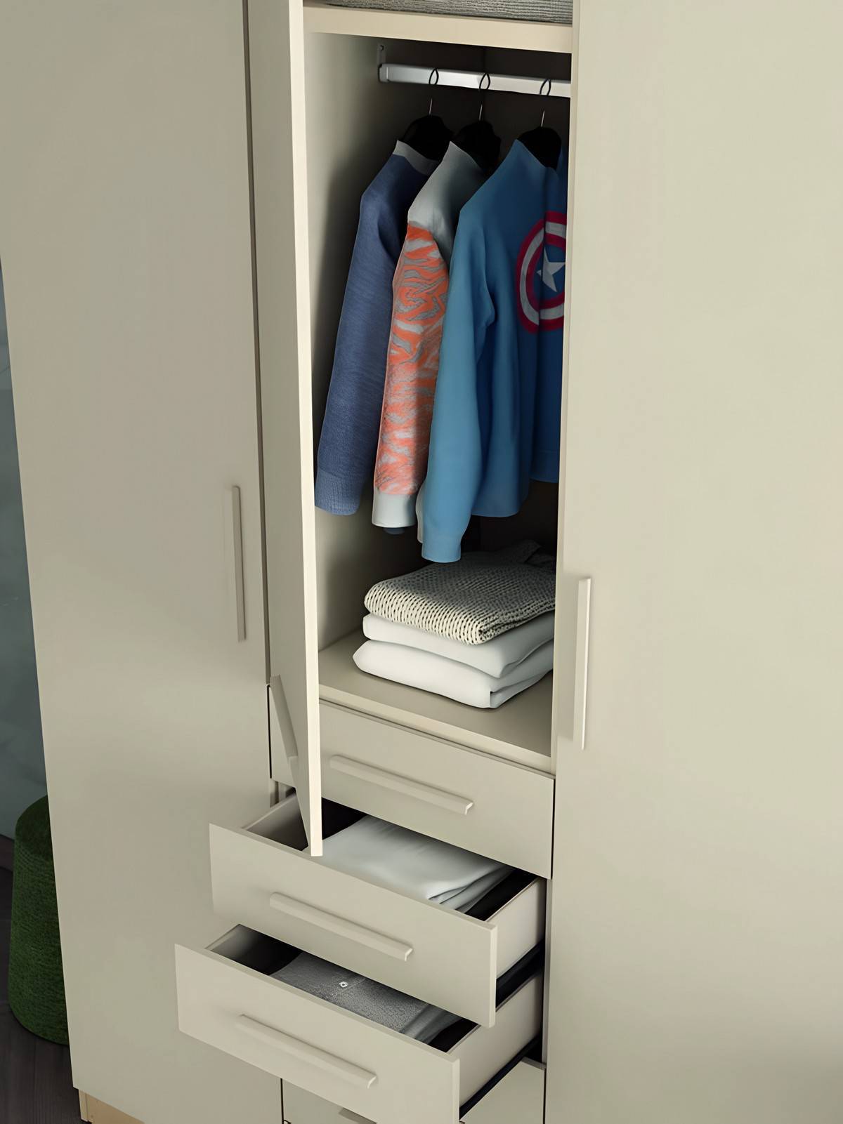 Habitacion Juvenil compacto base 30 con 3 cajones con desplazable 190. Modelo LIDER-209, imagen 3
