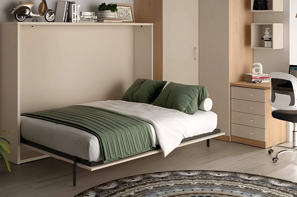 Habitacion Juvenil habitacion con mueble compacto abatible horizontal simple 135x190. Modelo LIDER-237, imagen 2