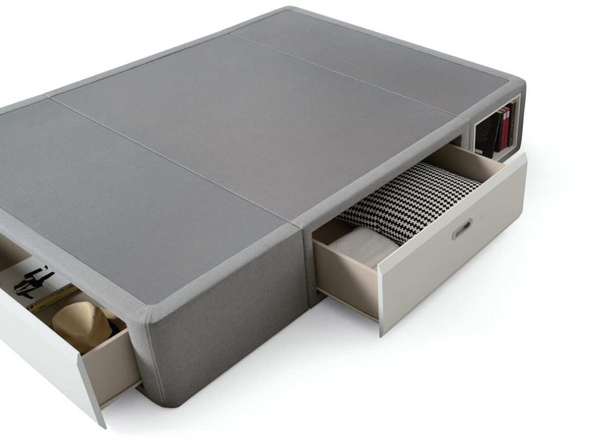  arcon   tapizado en tela o polipiel  con cajones tanto en la parte frontal como lateral, para almacenaje de utensilios, también incluye módulos abiertos para usar como libreros o poner cualquier decoración.. Modelo NEVA, imagen 3