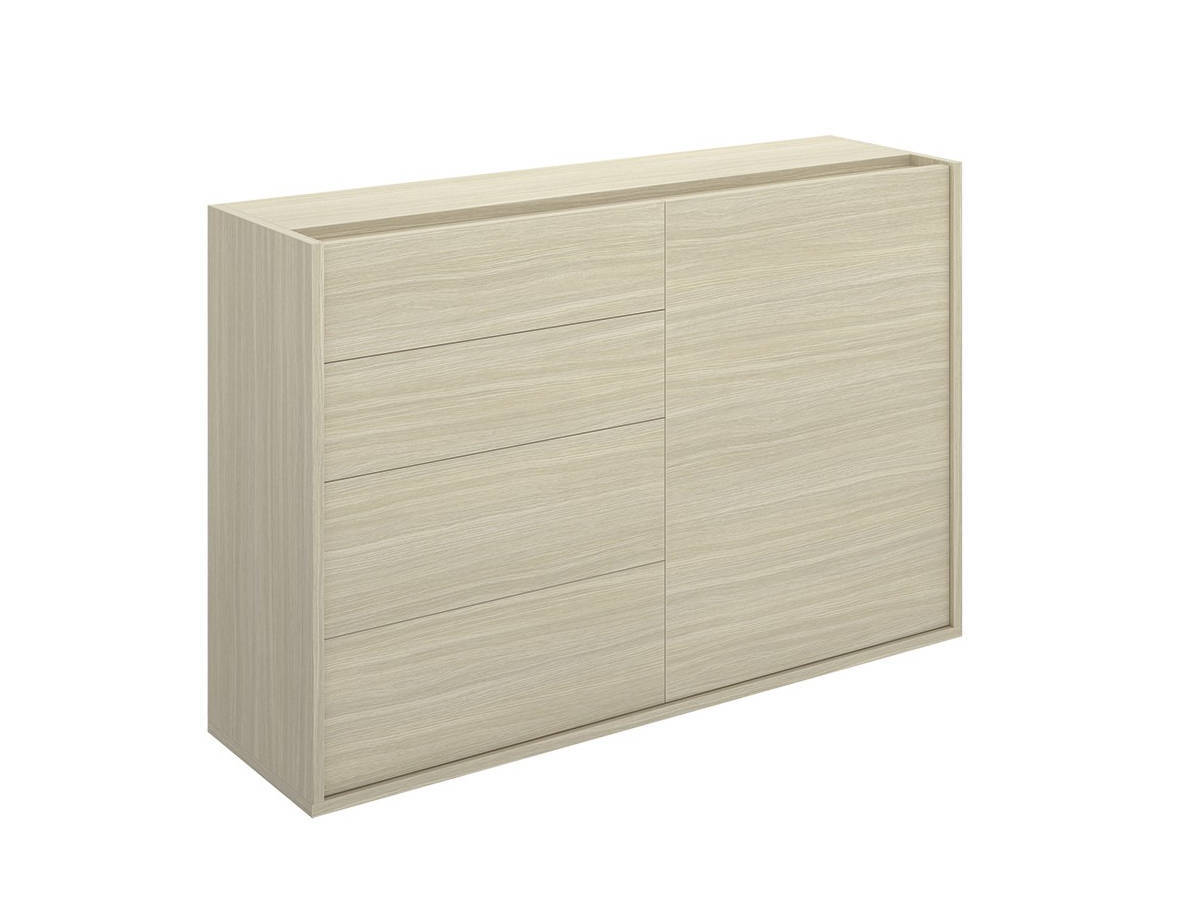  aparador para salón de 120 cm con cuatro cajones y una puerta derecha.. Modelo NEWDUO-63, imagen 3