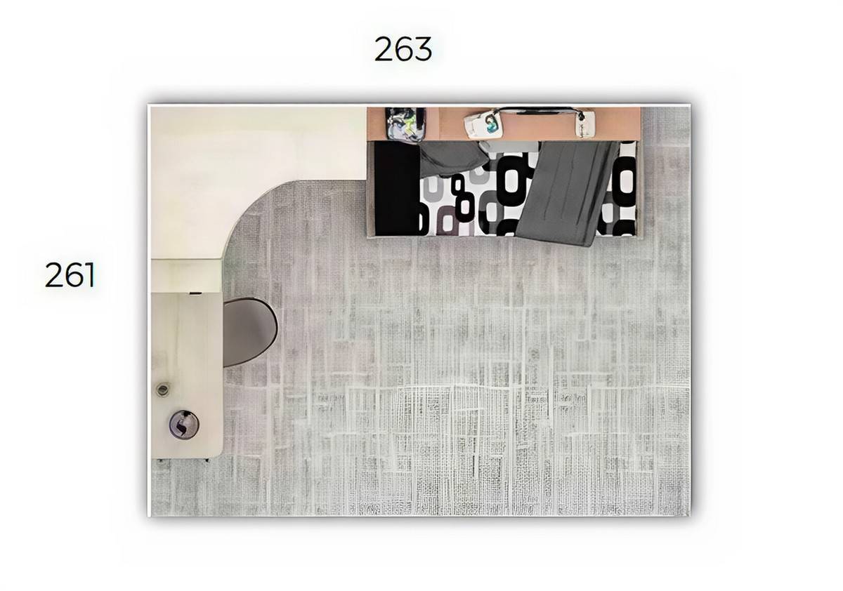 Habitacion Juvenil compacto 45 base 30mm de grosor y 4 cajones y con cama somier de arrastre 190x90 con esquineros. Modelo ORTS-32, imagen 3
