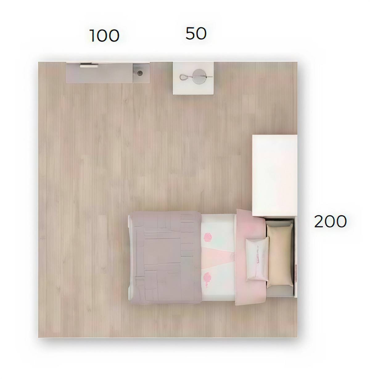 Habitacion Juvenil cama elevable vertical  con 2 contenedores para colchon de 190x90. Modelo ORTS-72, imagen 5