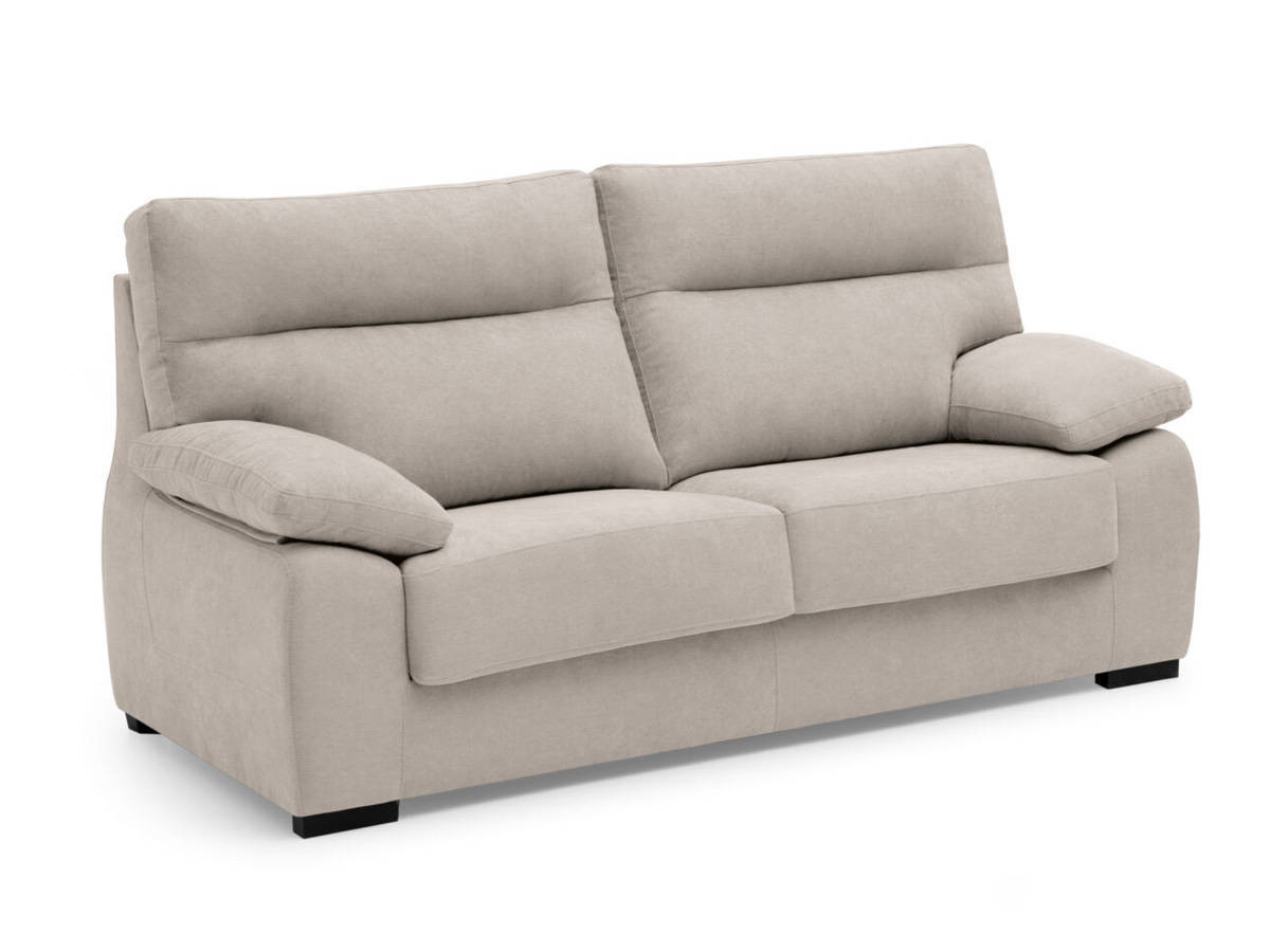  sofá  comodo con asientos y respaldos fijoscon una estructura resistente de madera de pino y costado dm. sus asientos están compuestos por un núcleo de poliuretano de alta densidad y una capa superior de espuma para brindar comodidad. los respaldos y brazos están rellenos de una mezcla de fibra hueca siliconada y goma picada de calidad, desenfundables individualmente.. Modelo SOFA-3P-LENON-ACH, imagen 2
