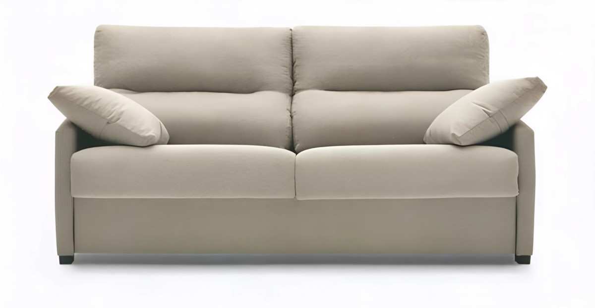  el sofá cama de 1.72 m con apertura de sistema italiano es la opción ideal para espacios pequeños que requieren funcionalidad y comodidad. con su diseño compacto, este sofá cama se adapta perfectamente a habitaciones, estudios o salas de estar con dimensiones limitadas.el mecanismo de apertura de sistema italiano permite una transformación rápida y sencilla del sofá en una cómoda cama. simplemente tirando de una palanca, el respaldo y el asiento se deslizan hacia adelante y se pliegan para revelar un colchón listo para usar. esta apertura sin esfuerzo garantiza una experiencia práctica y conveniente.a pesar de su tamaño compacto, este sofá cama no compromete la comodidad. tanto el asiento como el respaldo están acolchados para brindar un soporte ergonómico y suavidad al sentarse y dormir. el colchón proporciona un nivel adecuado de confort para un descanso placentero.con su medida de 1.72 m, este sofá cama se adapta perfectamente a espacios reducidos sin ocupar demasiado espacio. es una solución práctica para tener un asiento adicional durante el día y una cama cómoda para invitados durante la noche.. Modelo SOFA-CAMA-PETIT-FB, imagen 3
