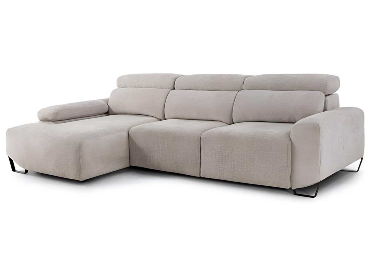  sofá modular de 214 cm con respaldos ajustables, asientos de espuma de alta densidad y  brazo chaise con almacenamiento. Modelo SOFA-KARISMA-FTR, imagen 2