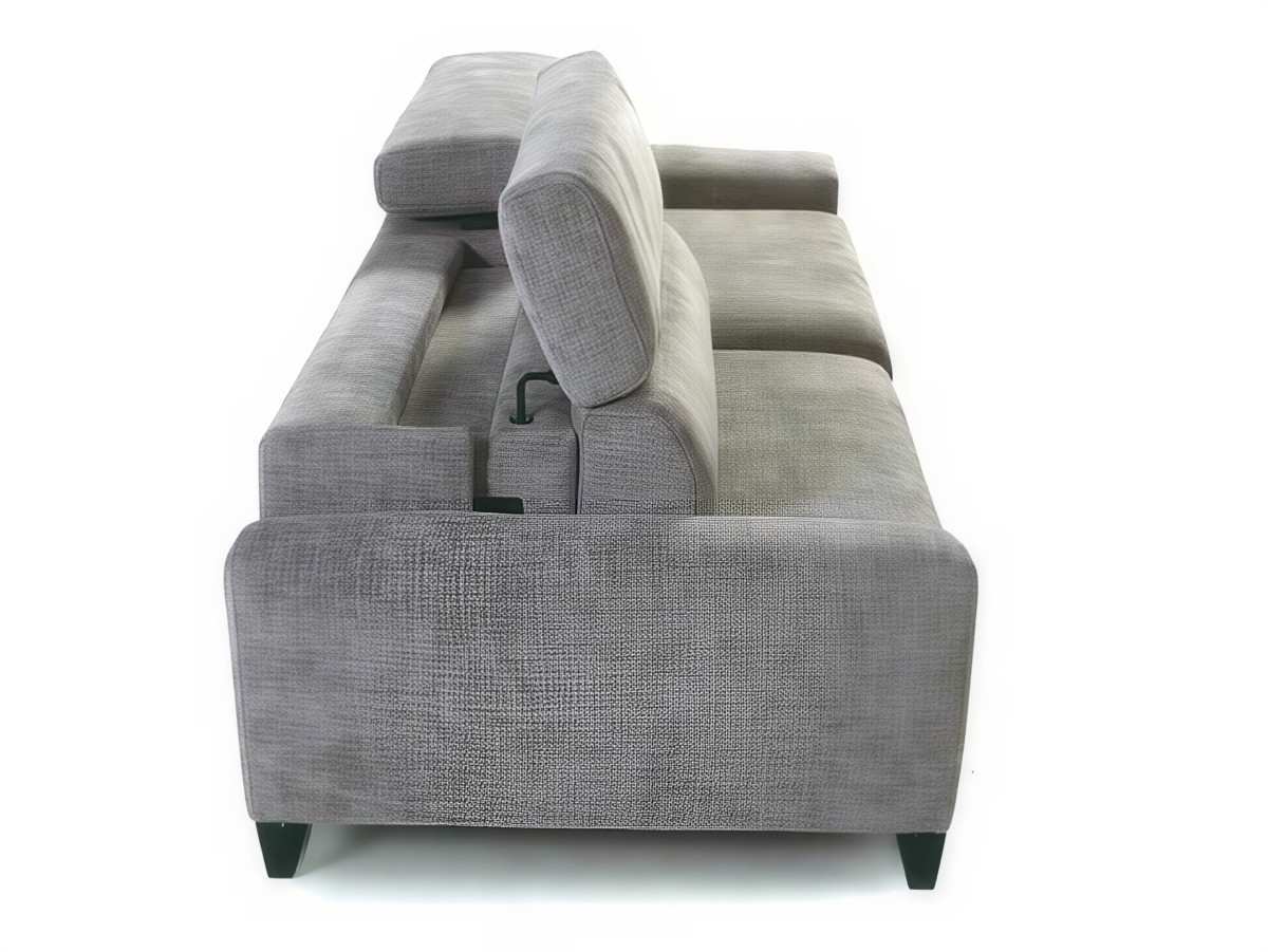  sofá modular de 214 cm con respaldos ajustables, asientos de espuma de alta densidad y  brazo chaise con almacenamiento. Modelo SOFA-KARISMA-FTR, imagen 5