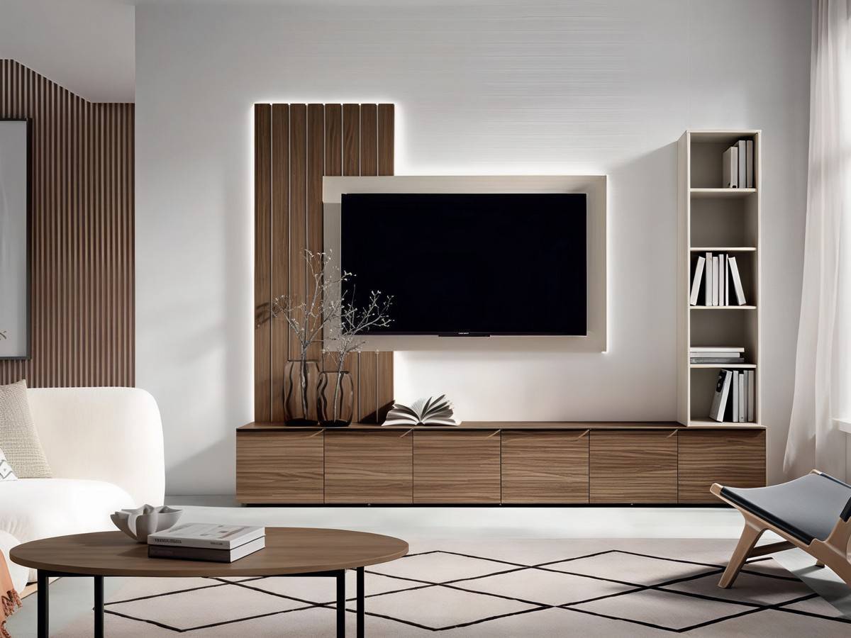  composición de salón con panel tv y patas regulables. Modelo SOMA-04, imagen 2