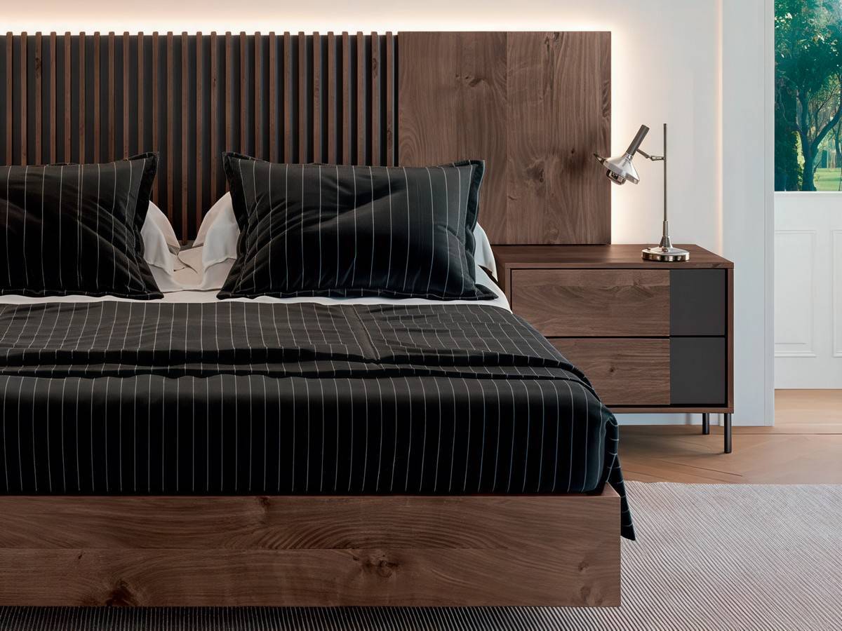  conjunto de cabezal y mesitas para un dormitorio moderno. Modelo SONNO-27, imagen 2