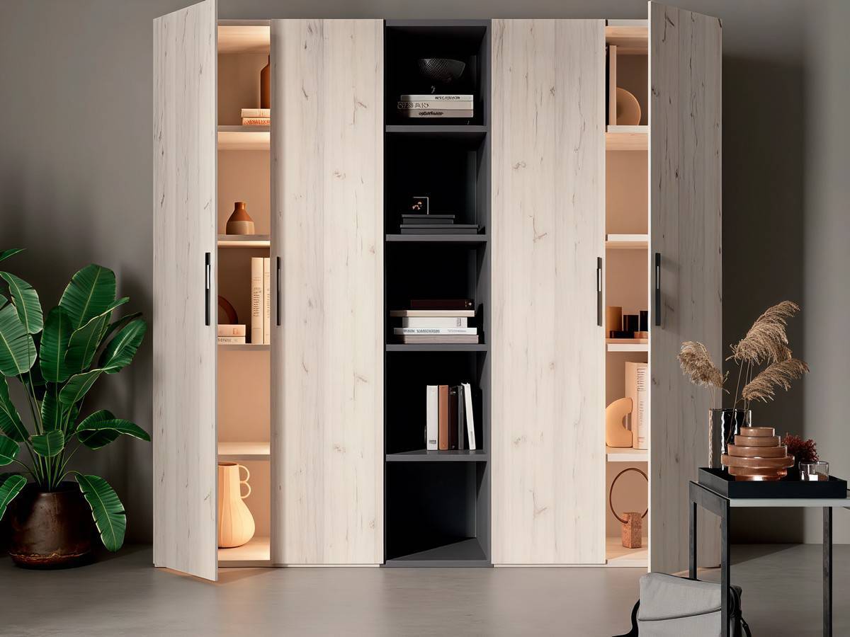  conjunto de armarios con diseño moderno y práctico para el hogar. Modelo SONNO-AM-02, imagen 2