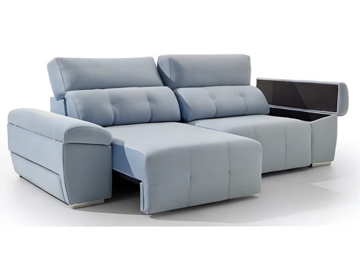  el sofá de 3 plazas star es una opción distinguida y funcional para tu sala de estar. con sus brazos deslizantes y arcones incorporados, ofrece un diseño elegante y práctico para satisfacer tus necesidades de almacenamiento.los asientos deslizantes con apoyo al suelo permiten ajustar la profundidad del asiento según tus preferencias, brindándote mayor comodidad y versatilidad. además, los respaldos reclinables, rellenos de fibra, te ofrecen la posibilidad de reclinarlos y encontrar la posición más cómoda para disfrutar de tus momentos de descanso.con una medida de 2.36 metros, este sofá proporciona un amplio espacio para que tú y tus invitados se sienten y se relajen. los arcones en los brazos son ideales para almacenar tus objetos personales, como mantas, revistas o controles remotos, manteniendo tu sala de estar organizada y despejada.en cuanto al diseño, este sofá destaca por su estilo distinguido y atemporal. sus líneas limpias y rectas le otorgan una apariencia elegante que se adapta fácilmente a diversos estilos decorativos.. Modelo TG-SOFA-STAR, imagen 2