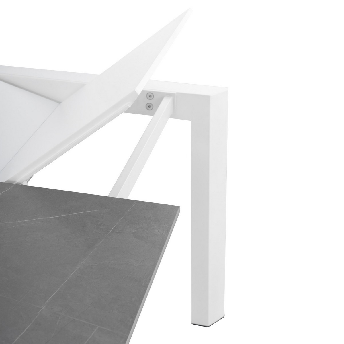 Mesa de comedor mesa extensible lisa 140 gris-blanco. Modelo 00MS203069, imagen 4