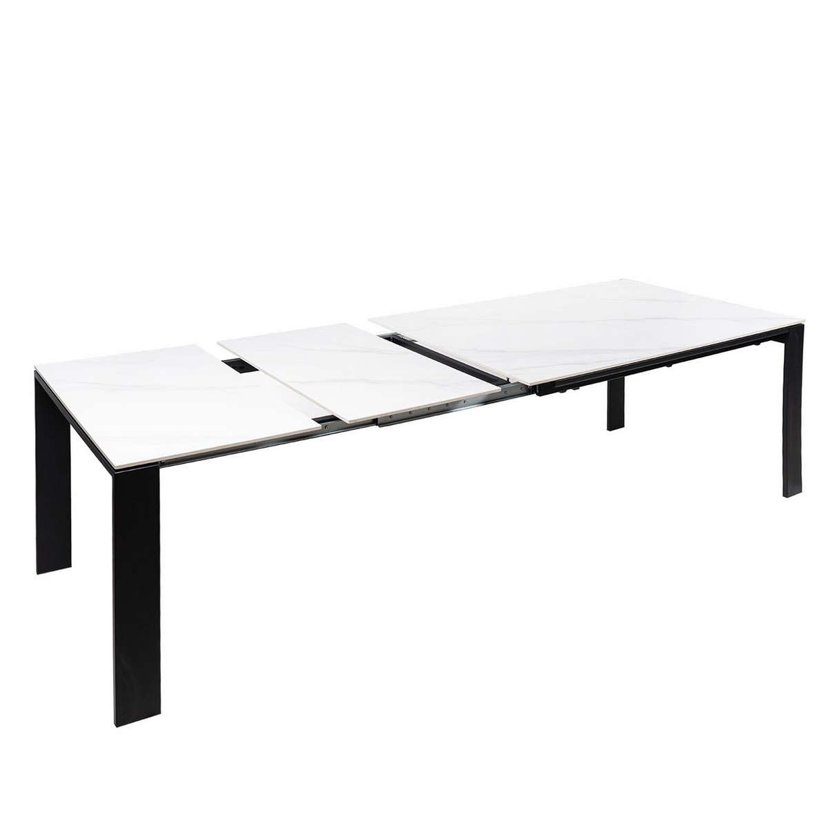 Mesa de comedor mesa extensible janet 140 blanco-negro. Modelo 00MS211412, imagen 5