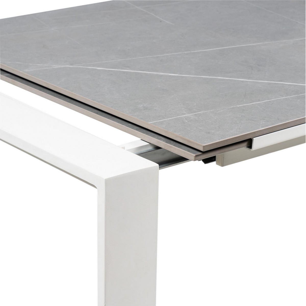 Mesa de comedor mesa extensible janet 140 gris-blanco. Modelo 00MS211426, imagen 6
