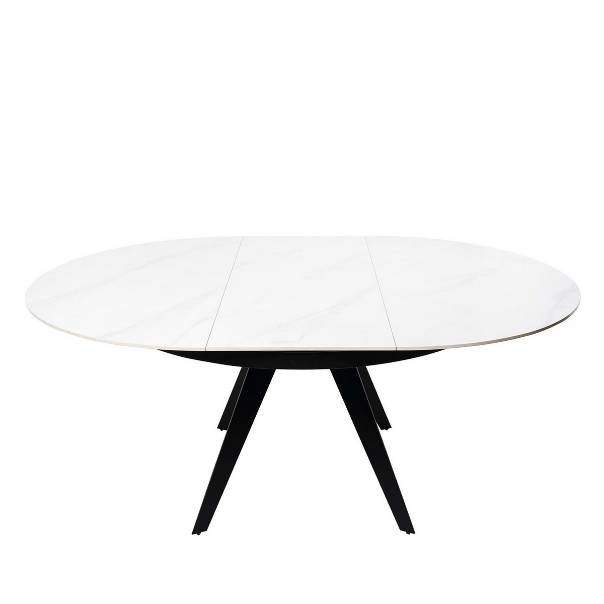 Mesa de comedor mesa extensible luna 130 blanco-negro. Modelo 00MS212612, imagen 6