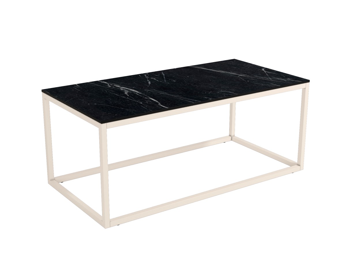 Mesa de Centro mesa balear rectangular 100x50 estructura marfil o negro y sobre arena, porland, marquina o  carrara
	 medidas: 100cm. Modelo BALEAR-RECTANGULAR-BGL, imagen 7