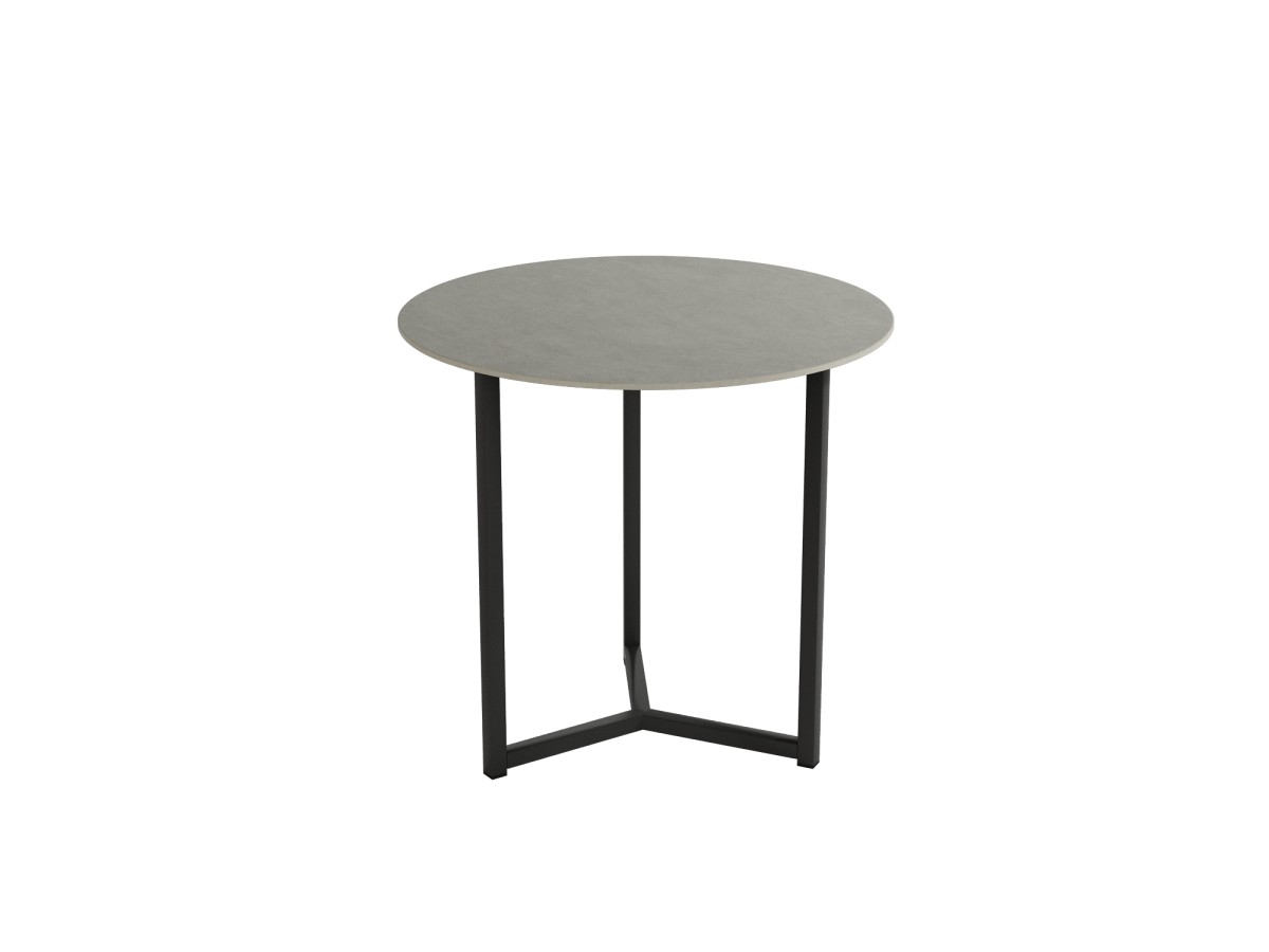 Mesa de Centro mesa balear redonda diametro 50 estructura marfil o negro y sobre arena, porland, marquina o  carrara
	 medidas: 50cm. Modelo BALEAR-REDONDA-50-BGL, imagen 4