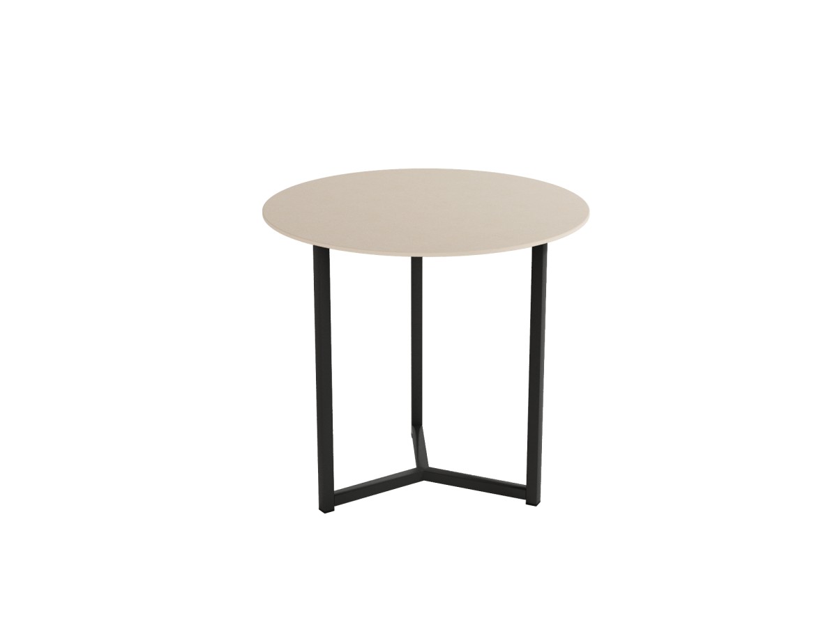 Mesa de Centro mesa balear redonda diametro 50 estructura marfil o negro y sobre arena, porland, marquina o  carrara
	 medidas: 50cm. Modelo BALEAR-REDONDA-50-BGL, imagen 5