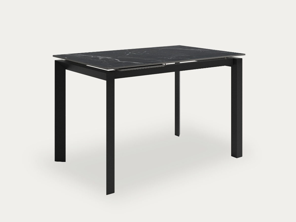 Mesa Comedor mesa júcar extensible con acabado porcelánico y estructura metálica negra 140-190 x 90 cm. Modelo JUCAR-NEGRO, imagen 3