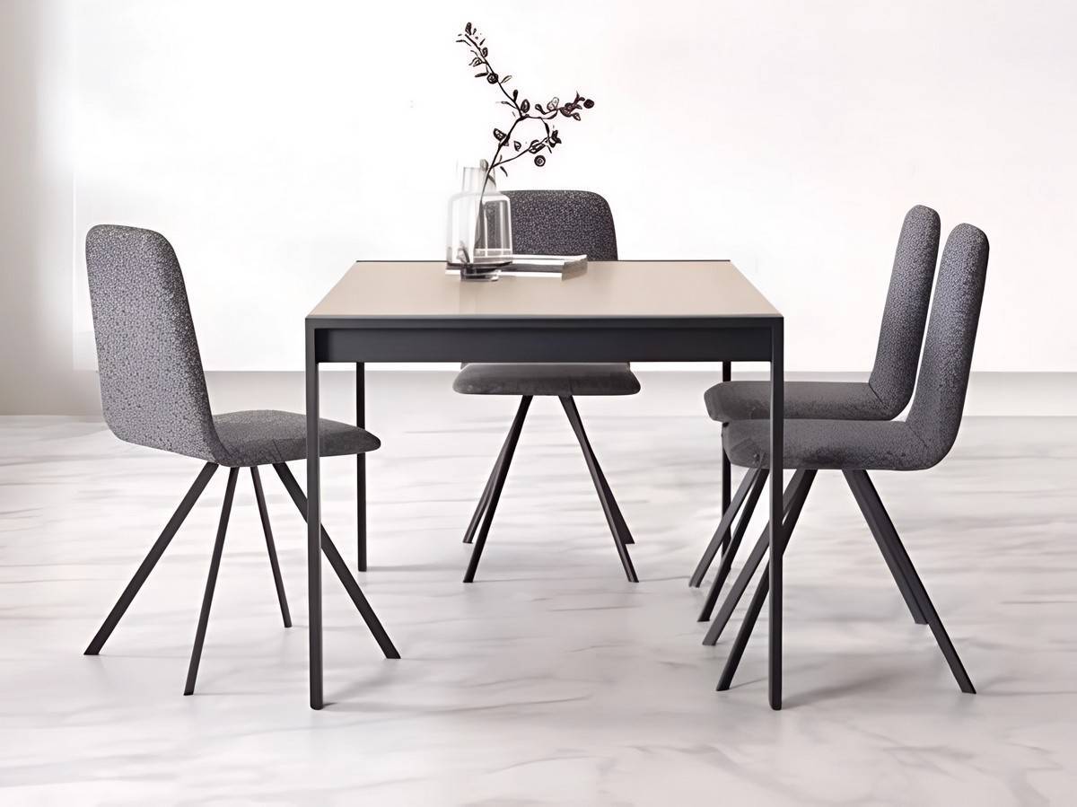 Mesa Comedor mesa comedor retangular con 1 extensible oculto de 60 y apertura con pata corredera. patas  en arco con varios ababados metalicos negro, blanco, óxido o industrial  apertura del extensble formato libro  medidas:90200x90 cm  más opciones de colores y medidas disponibles. Modelo MESA-EXTENSIBLE-PMI-TEMA, imagen 2