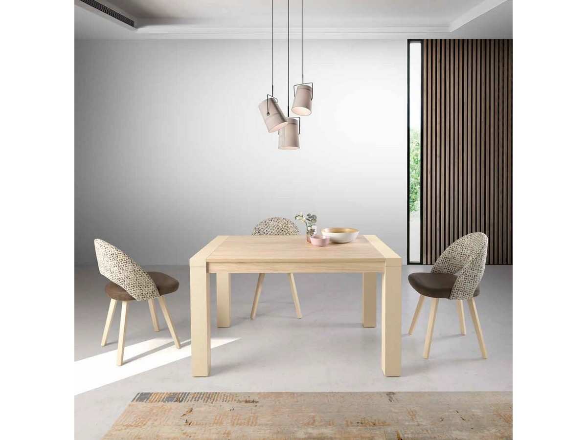 Mesa Comedor modelo en forma rectangular extensible con 2 aperturas de 40cm  acabada en melamina tapa lisa y metalpatas melamina 10x10 cm. varios colores a elegir medidas: 130*90*75 cm. abierta 1º extensible 170cmabierta 2º extensible 210cm