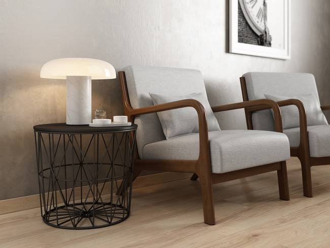 Metal madera atlantico 48x48x43 color blanco, blanco ATLANTICO-48-BGL - Imagen 1
