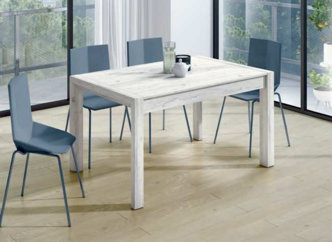 <p>mesa comedor dos extensible de 48 mas 48. cm</p> <p>cerrada 126↔ x 90 x 75↕ cm</p> <p><b>acabados</b> .- artíco, blanco, cambrian.</p> <p class='cyb'> medidas: 126 cm </p> <p>más opciones de colores disponibles</p> mesa salon Modelo MCO-130B