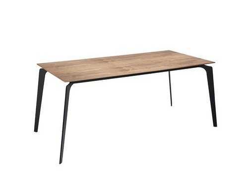 modelo rectangular con sobre mdf acabado en madera de nogal y estructura metálica pintada en negro mate. <br><br> medidas: 180 x 90 x 75h cm mesa salon comedor l180 Modelo PDC-ZEUS